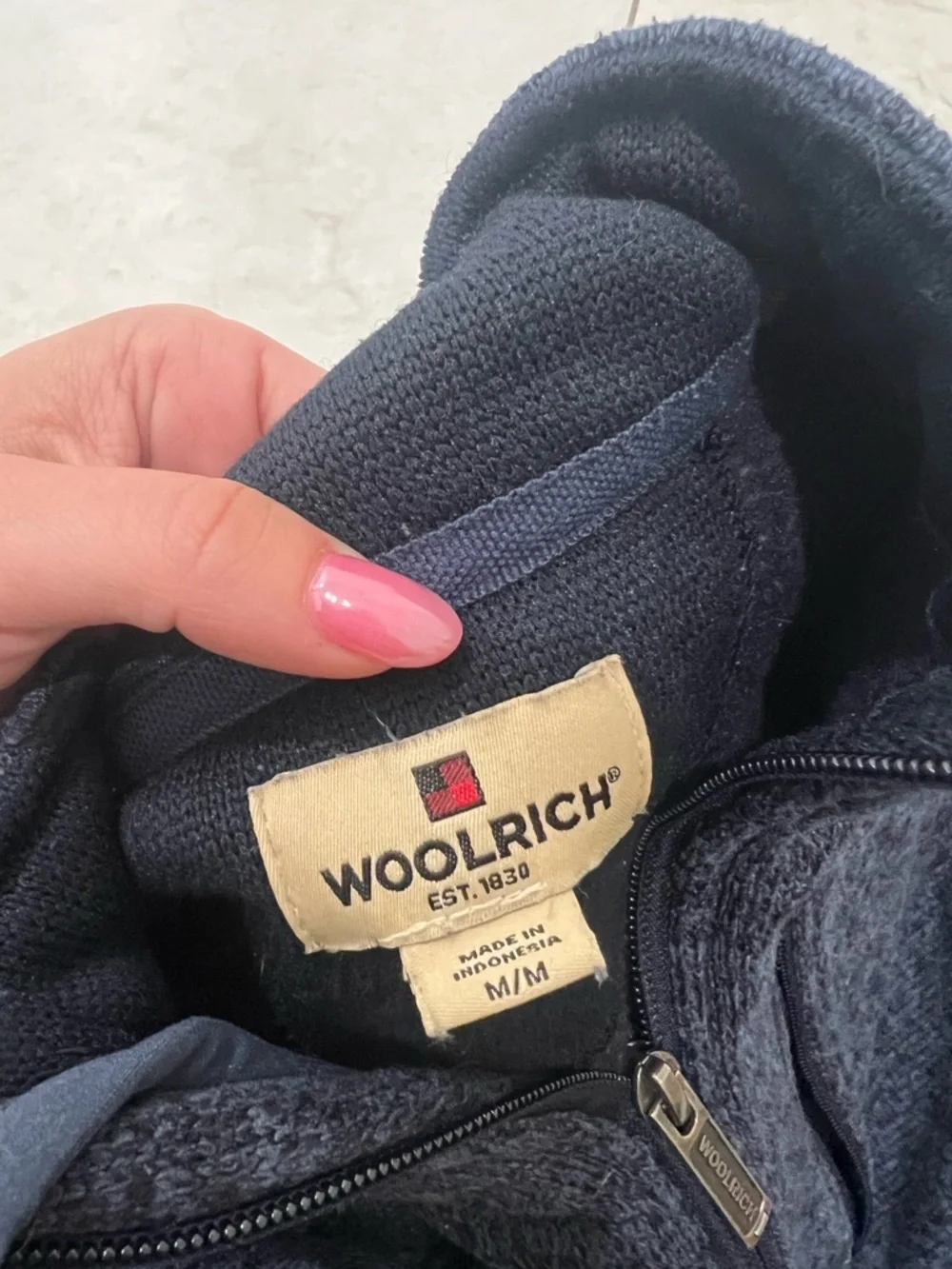 Woolrich Blue Quarter Zip Sweater Size Medium